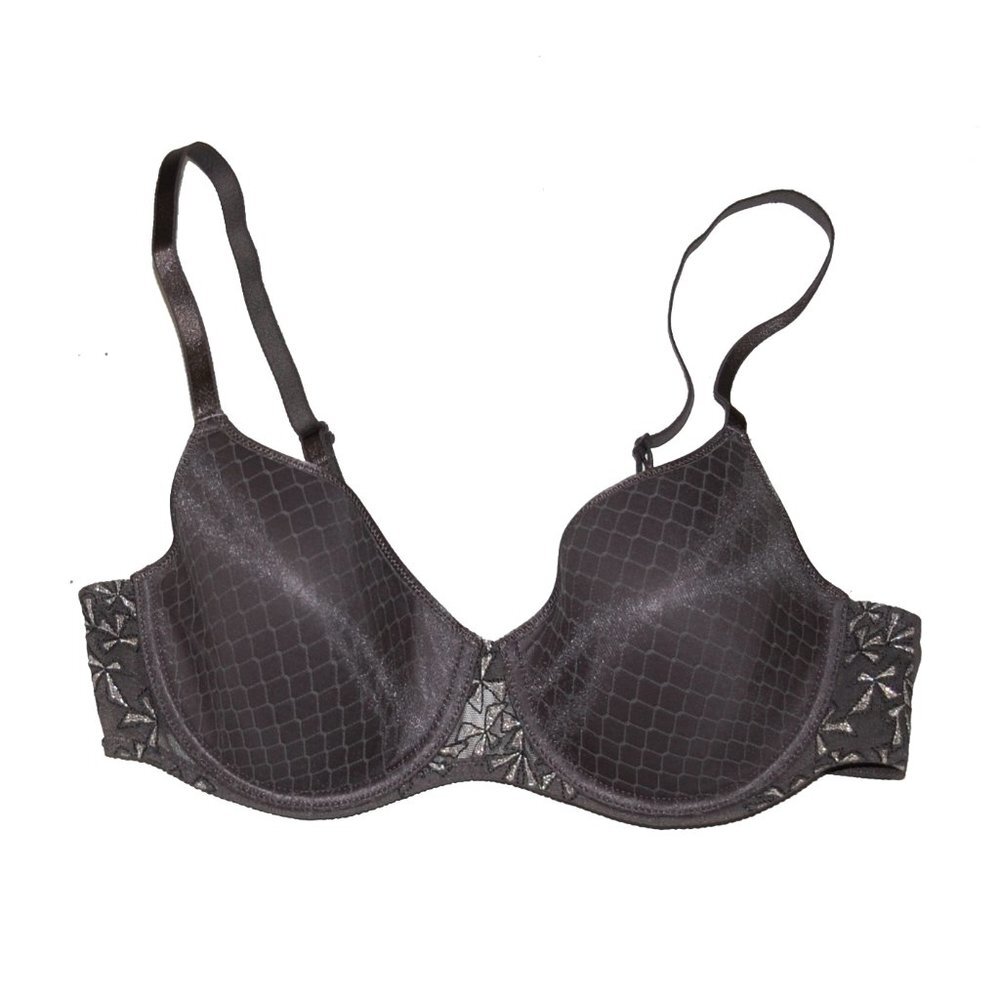 NWT Chantelle Ultra Comfort Illusion Embroidered Lace Bra 38 B Grey